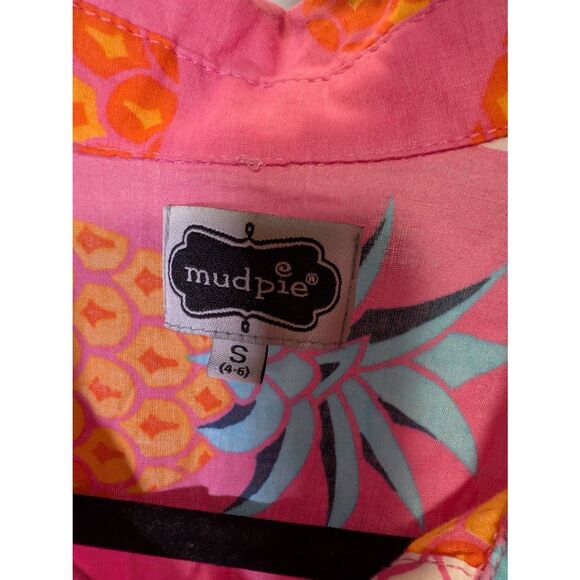 Mudpie Tunic Top Colorful Bright 1/2 sleeves Beach Resort Women's Small - Picture 2 of 4